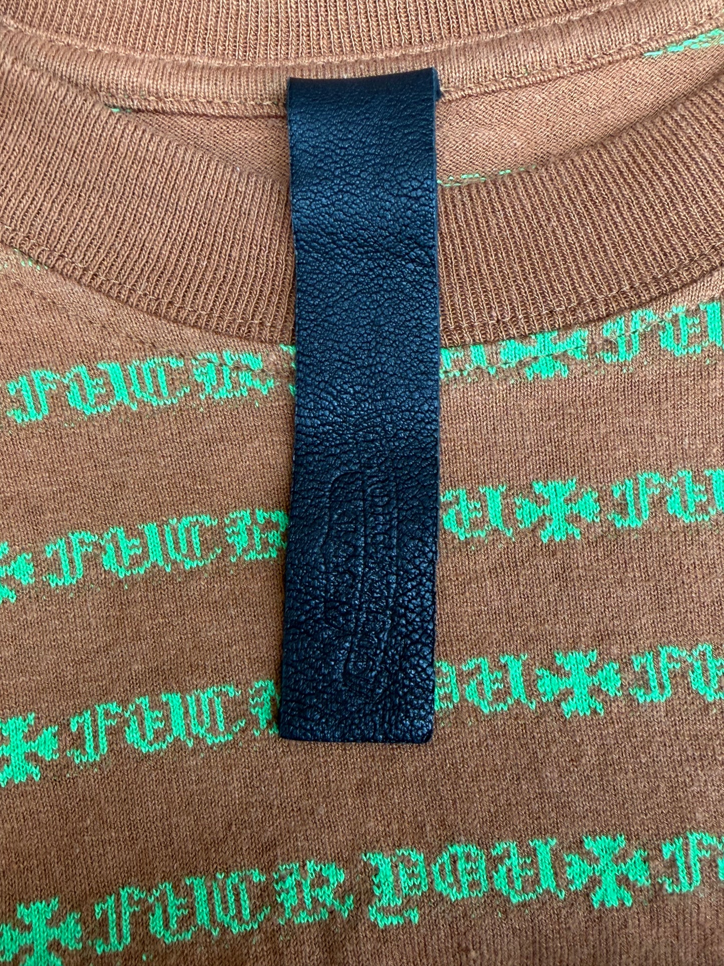 Chrome Hearts Brown & Green Striped T-Shirt