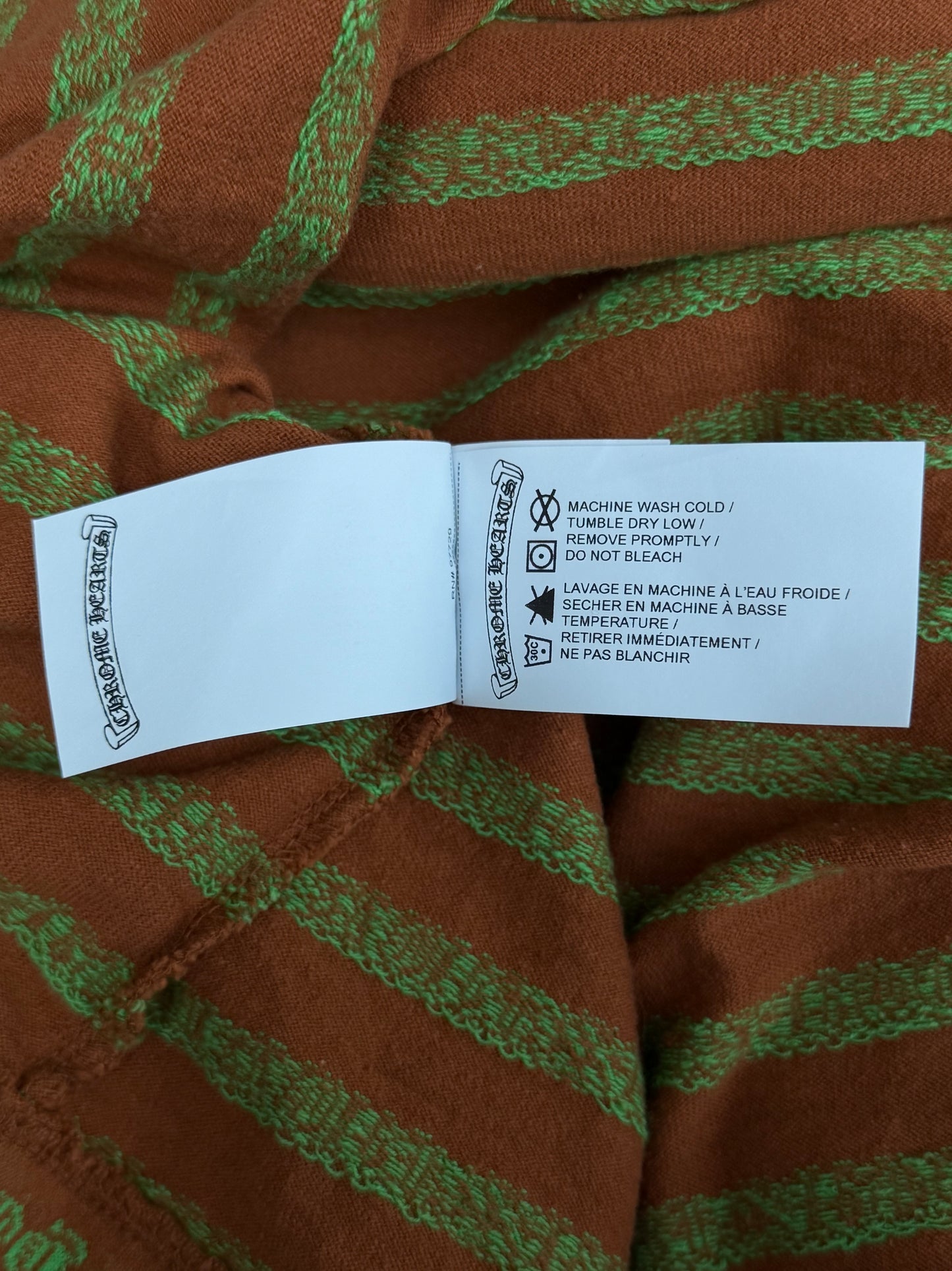 Chrome Hearts Brown & Green Striped T-Shirt