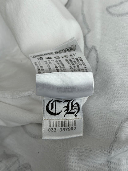 Chrome Hearts White & Black Miami Horseshoe Logo T-Shirt