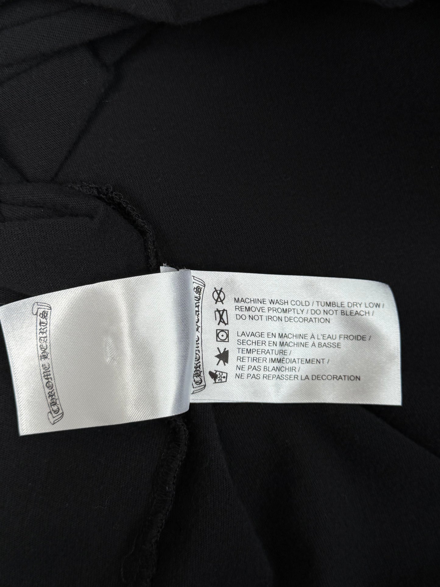 Chrome Hearts Black & White Scroll Logo T-Shirt