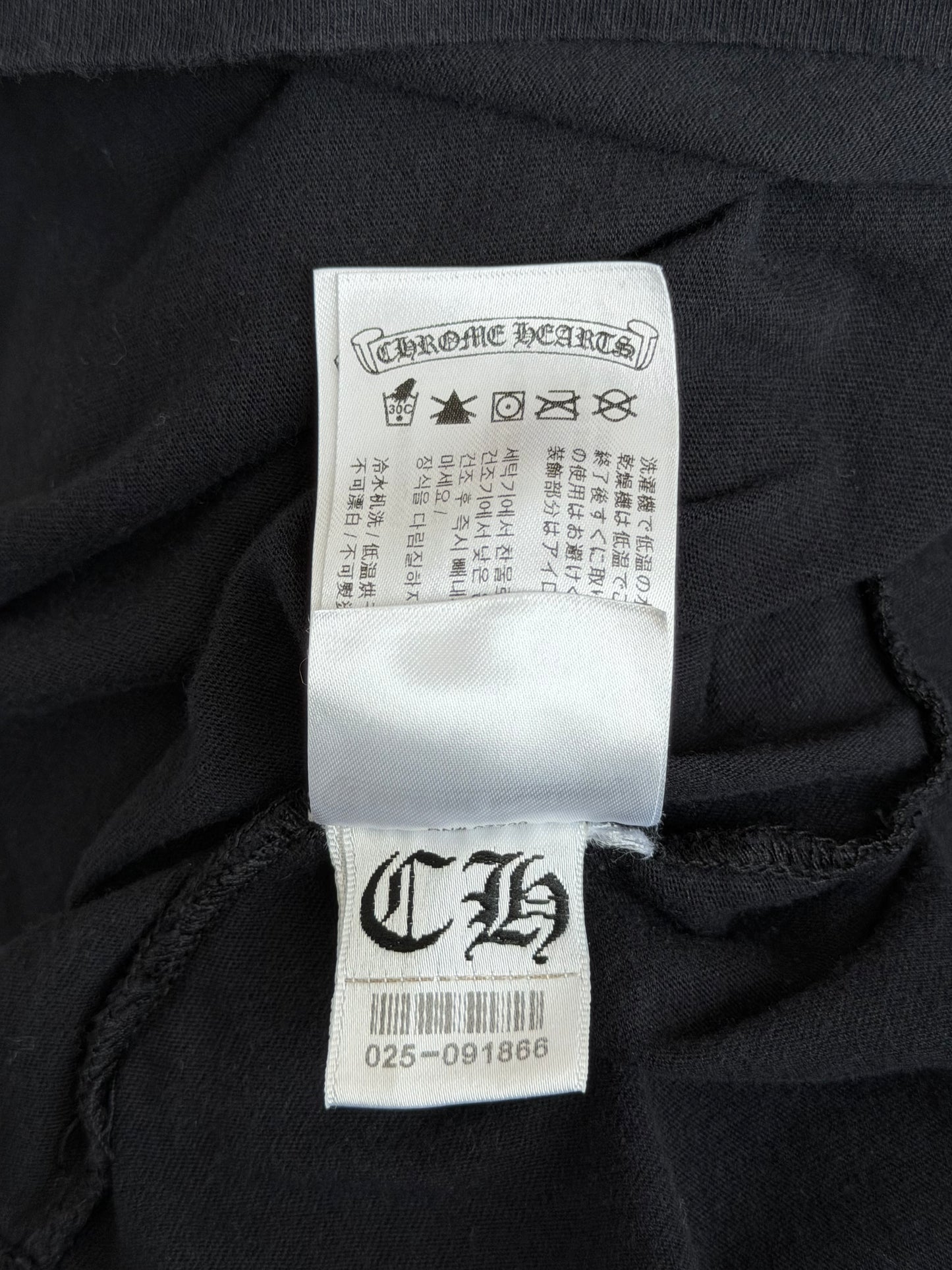 Chrome Hearts Black & White Scroll Logo T-Shirt