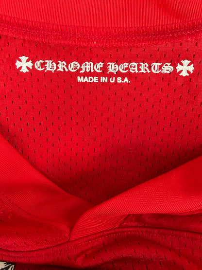 Chrome Hearts Matty Boy Red Form Mesh Jersey Longsleeve T-Shirt
