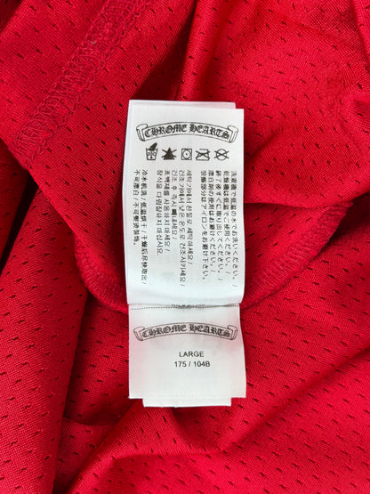 Chrome Hearts Matty Boy Red Form Mesh Jersey Longsleeve T-Shirt