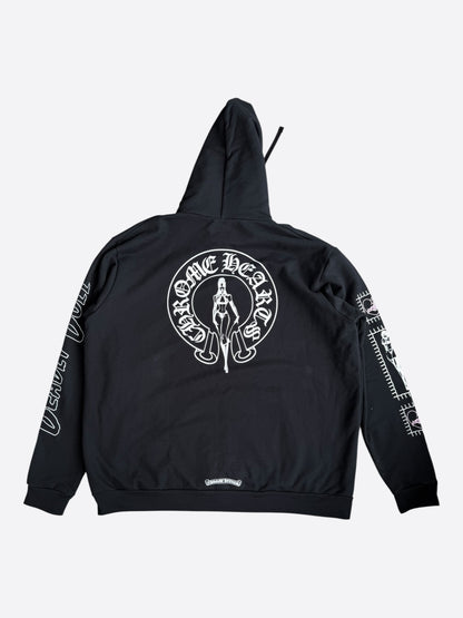 Chrome Hearts Black, White & Pink Deadly Doll Zip Up Hoodie