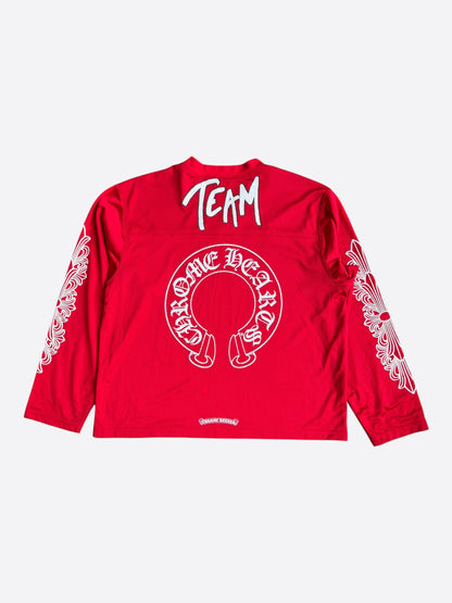 Chrome Hearts Matty Boy Red Form Mesh Jersey Longsleeve T-Shirt