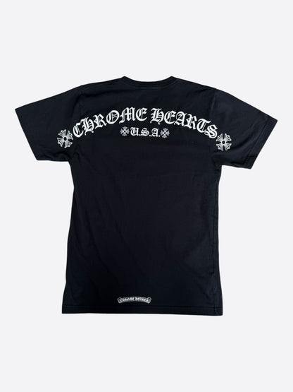 Chrome Hearts Black & White Scroll Logo T-Shirt