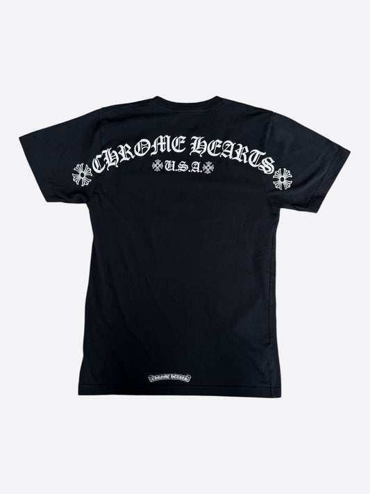 Chrome Hearts Black & White Scroll Logo T-Shirt