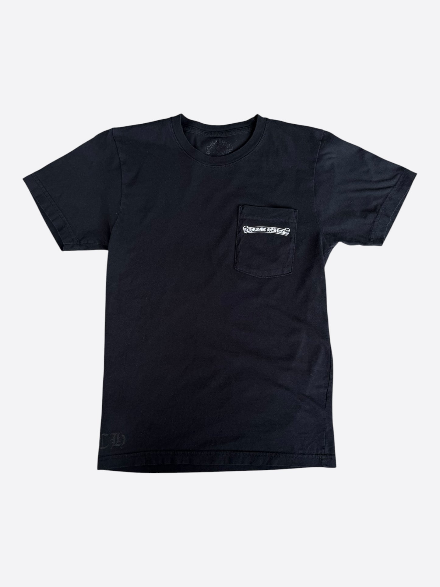 Chrome Hearts Black & White Scroll Logo T-Shirt