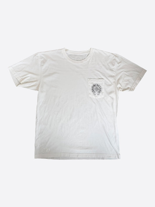 Chrome Hearts White & Black Miami Horseshoe Logo T-Shirt