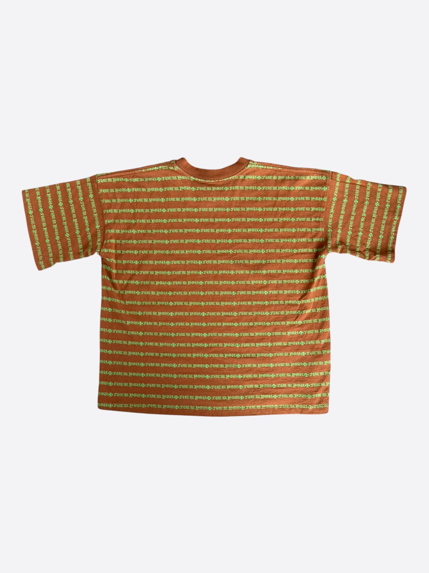 Chrome Hearts Brown & Green Striped T-Shirt