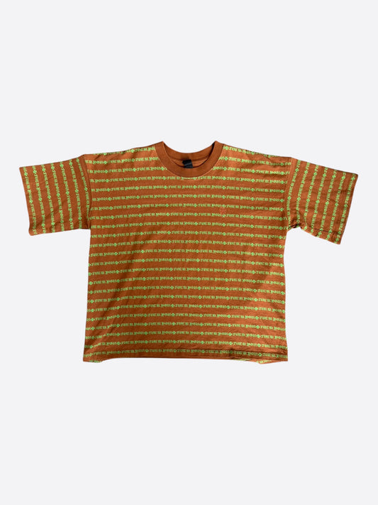 Chrome Hearts Brown & Green Striped T-Shirt