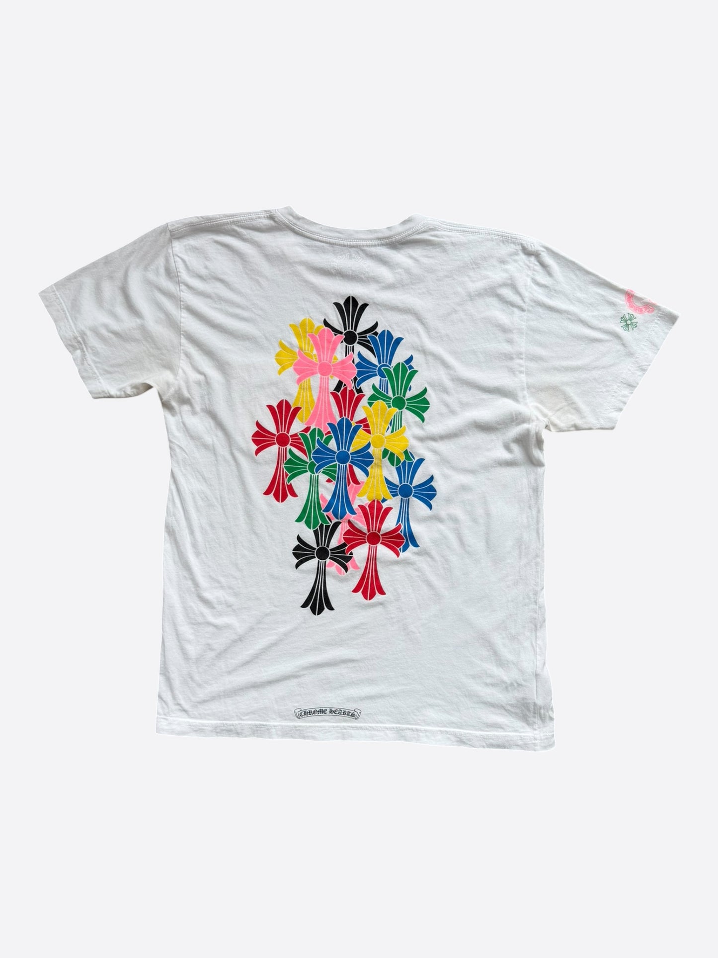 Chrome Hearts White Multicolor Cross T-Shirt