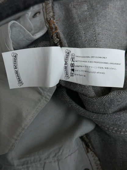 Chrome Hearts Levis Grey & Black Cross Patch Jeans