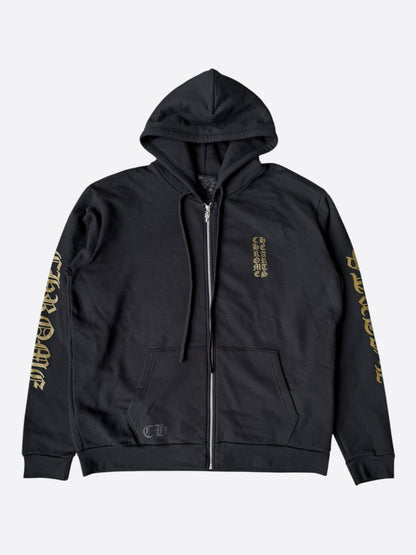 Chrome Hearts Black & Olive Script Zip Up Hoodie