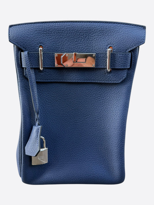 Hermes Navy HAC A Dos Crossbody Backpack