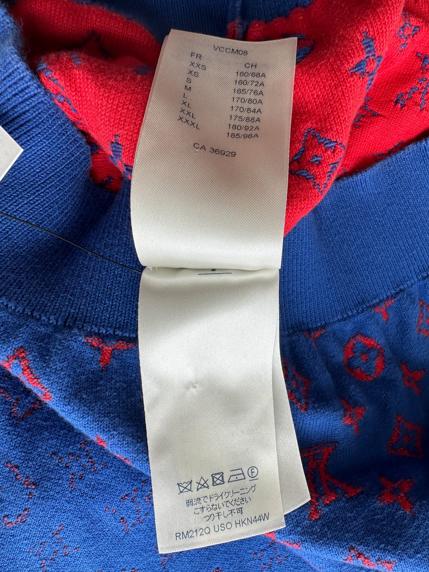 Louis Vuitton Blue & Red Monogram Gradient Sweater