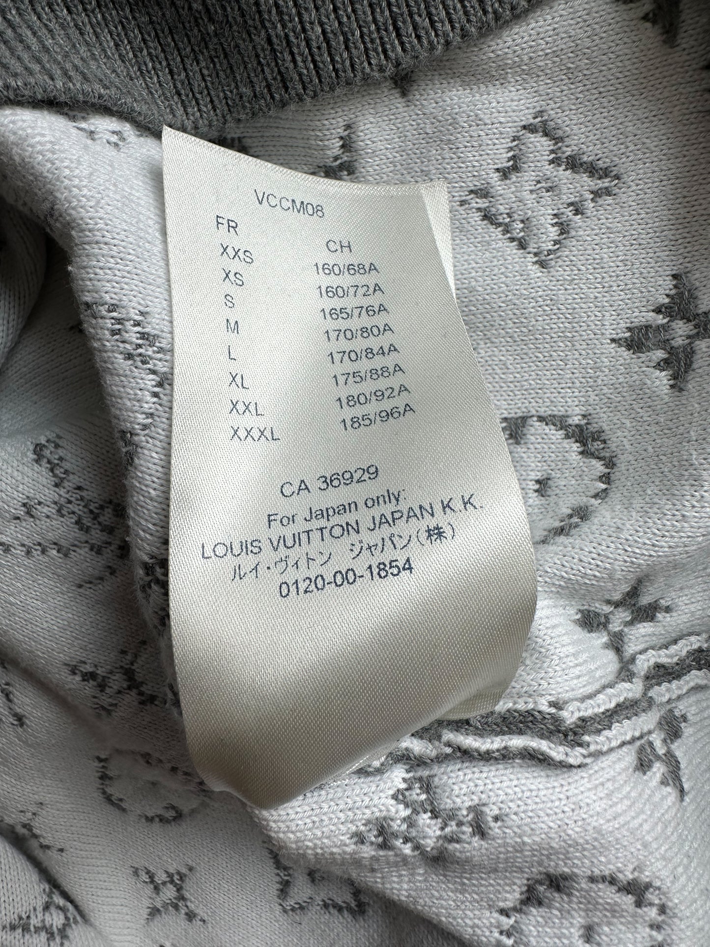 LOUIS VUITTON Knitwear/Sweater GrayxWhite(Star pattern) XS 2200270374056
