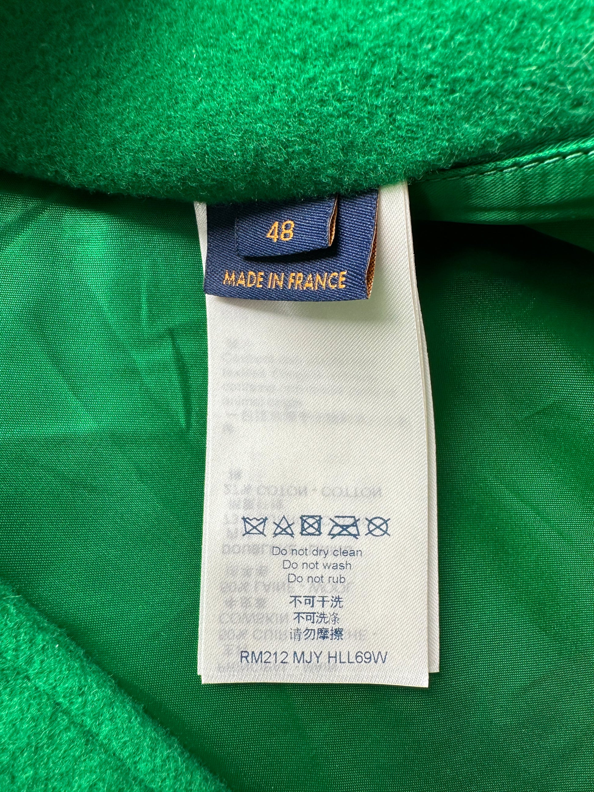 green and white lv varsity jacket