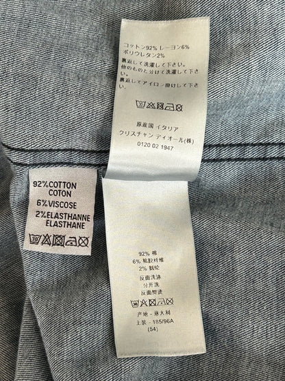 Dior Dark Blue Oblique Denim Button Up Shirt