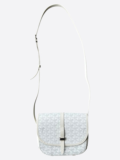 Goyard White Belvedere Messenger Bag