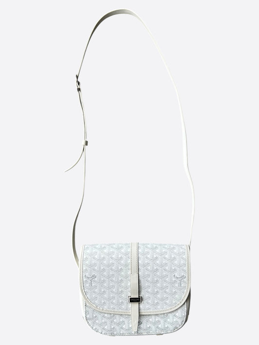 Goyard White Belvedere Messenger Bag
