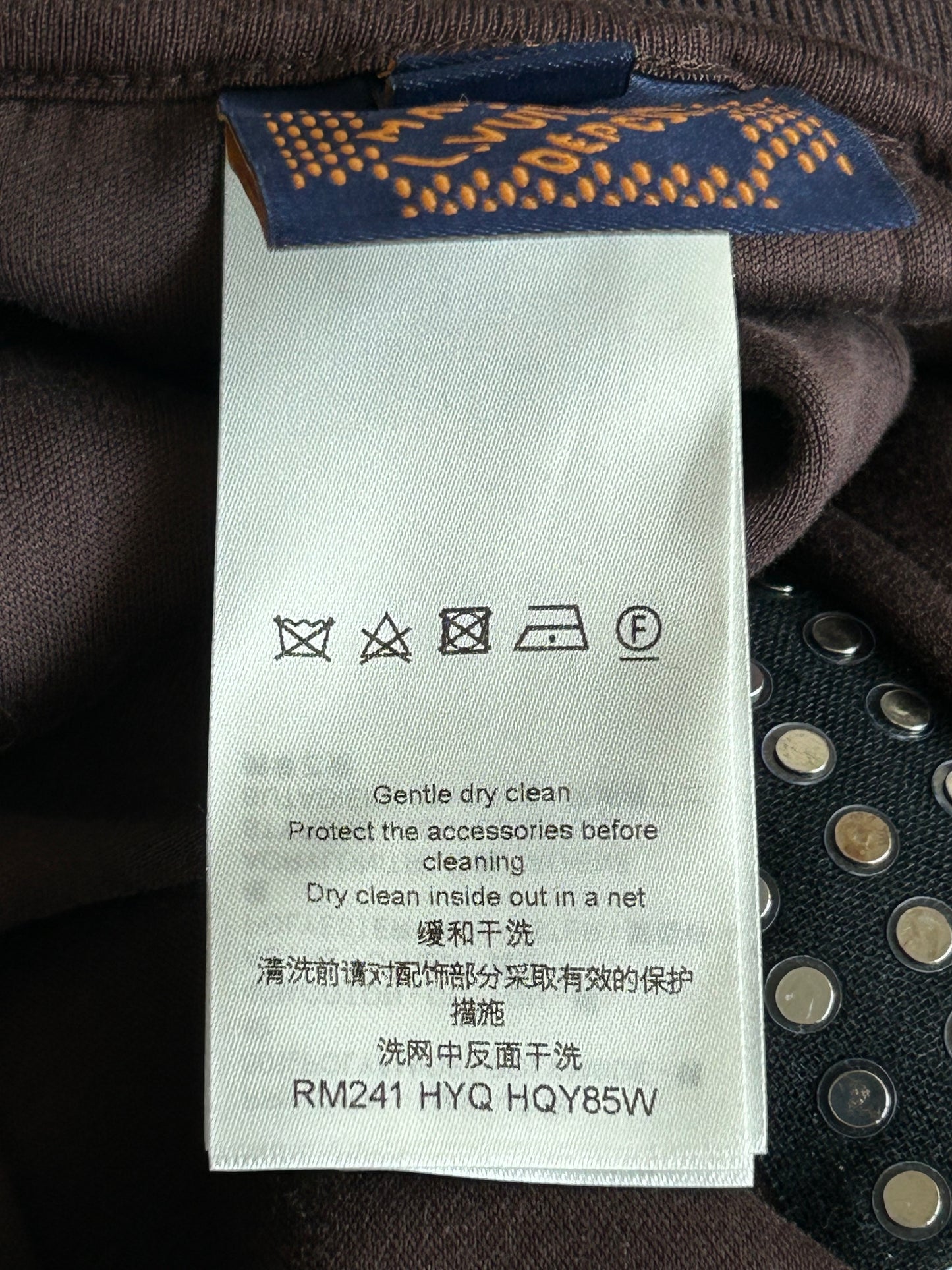 Louis Vuitton Brown Pearl Embellished Track Pants