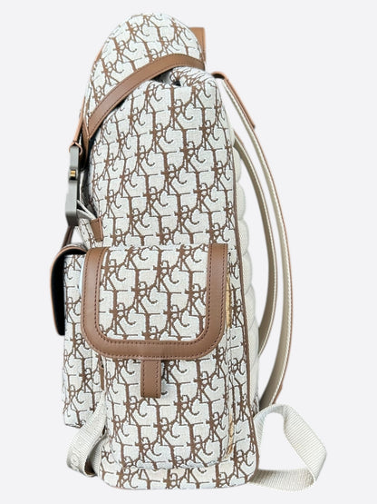 Dior Cactus Jack Beige & Brown Oblique Hit The Road Backpack