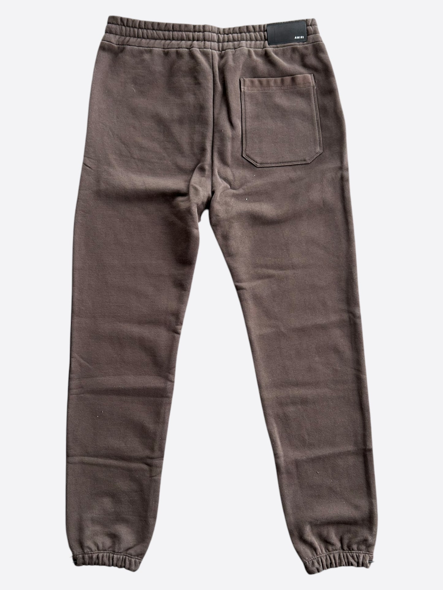 Amiri Brown & White Puff Logo Sweatpants