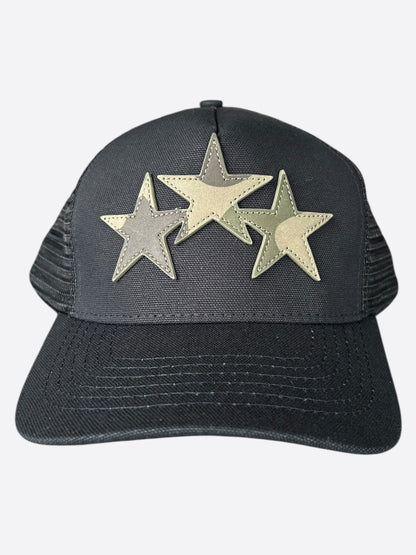 Amiri Black & Camouflage Triple Star Trucker Hat