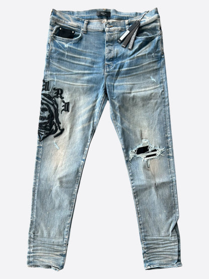 Amiri Wes Lang Clay Indigo & Black Reaper Jeans