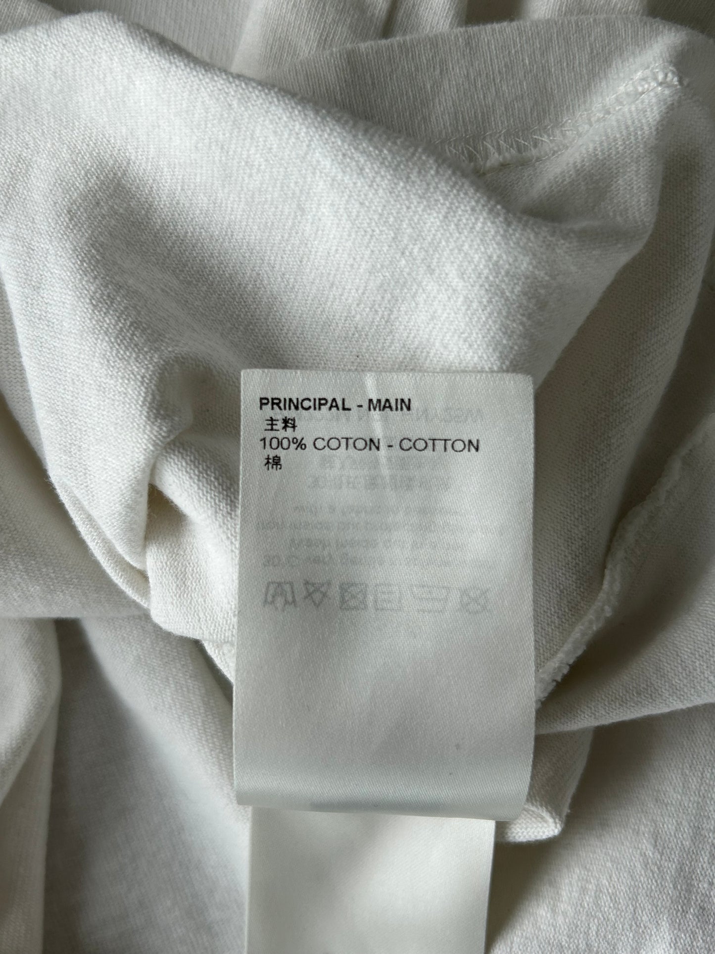 Louis Vuitton White Graffiti Logo Embroidered T-Shirt