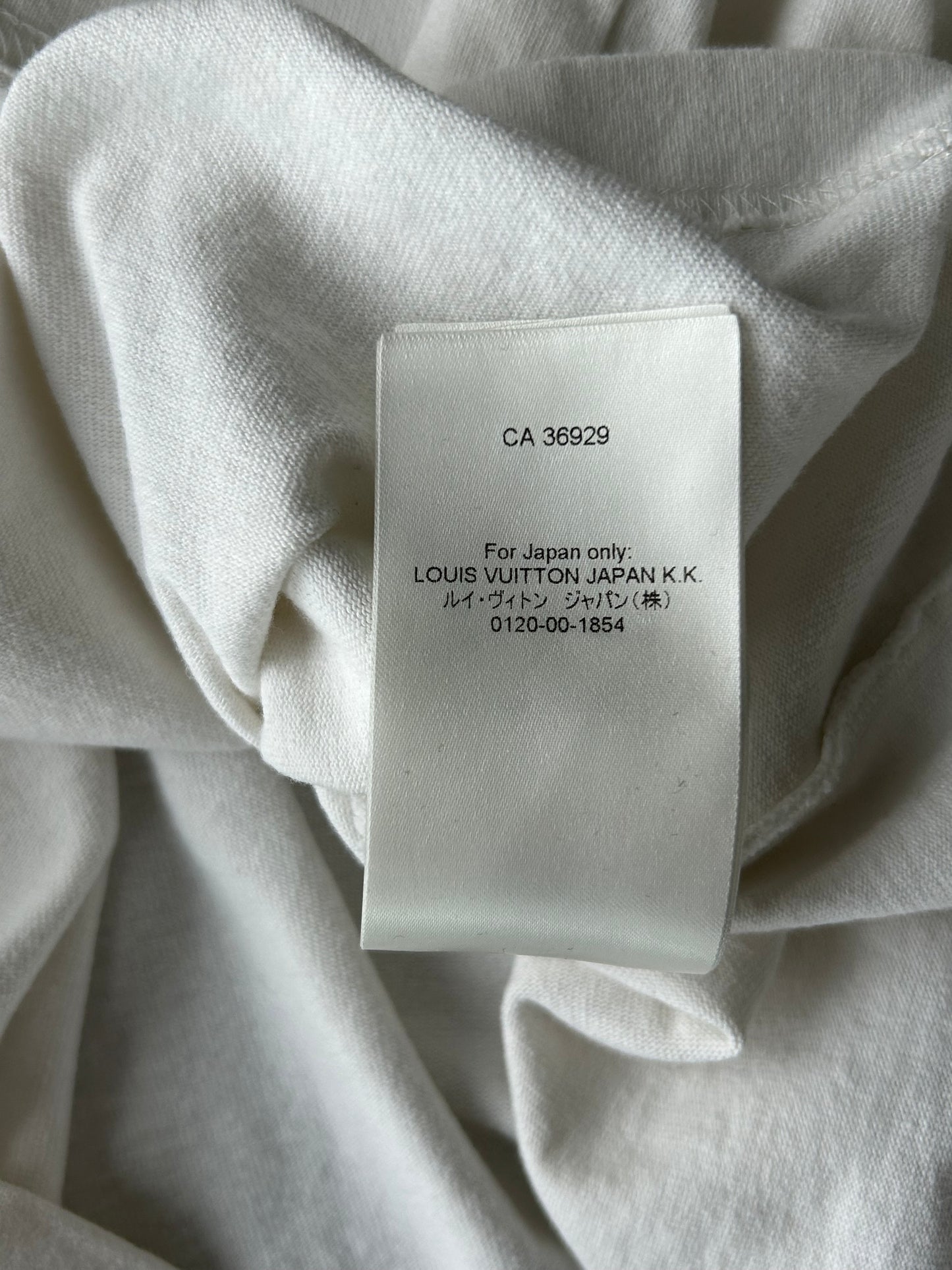 Louis Vuitton White Graffiti Logo Embroidered T-Shirt