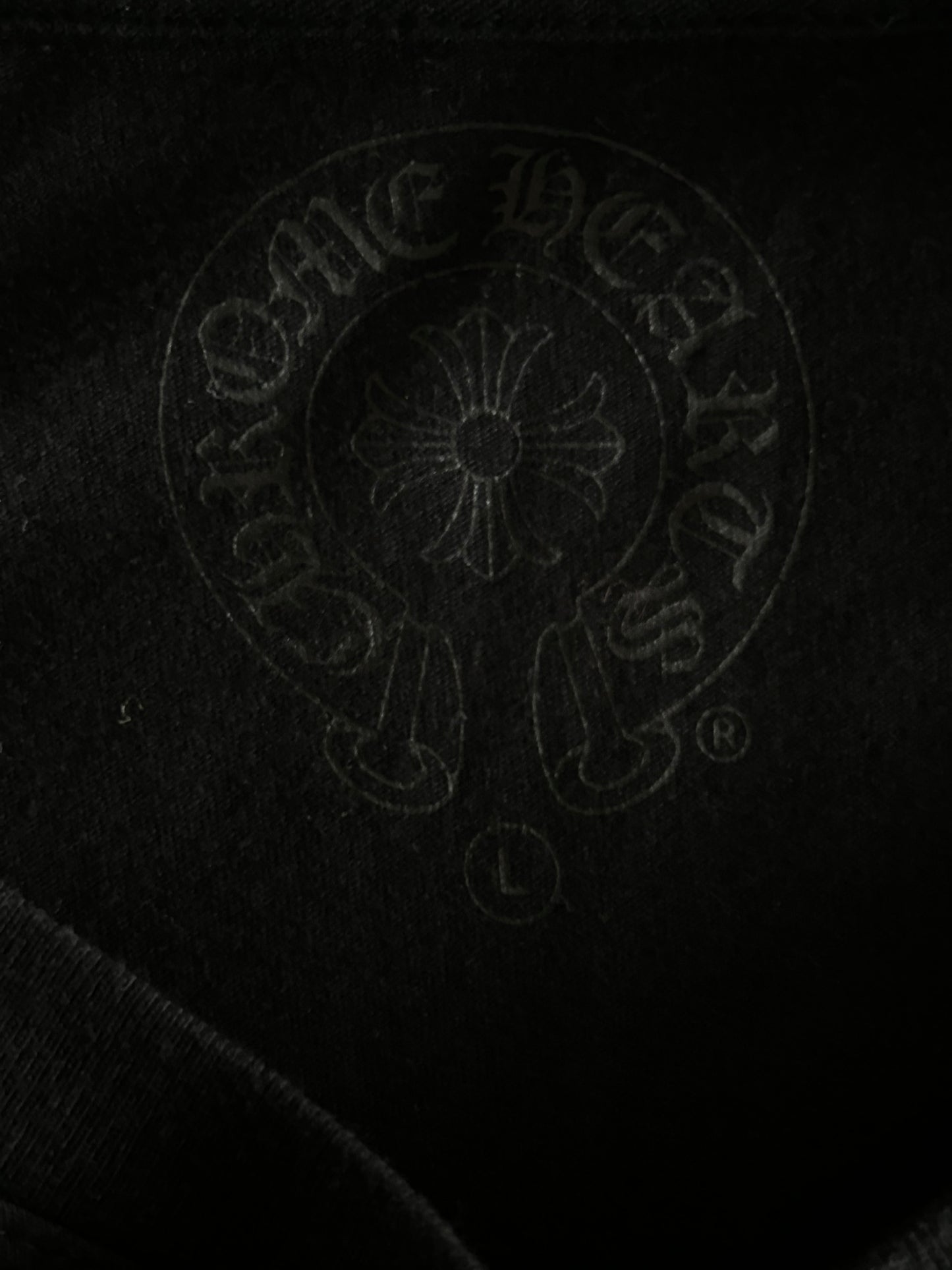 Chrome Hearts Black & White Horseshoe Logo Longsleeve T-Shirt