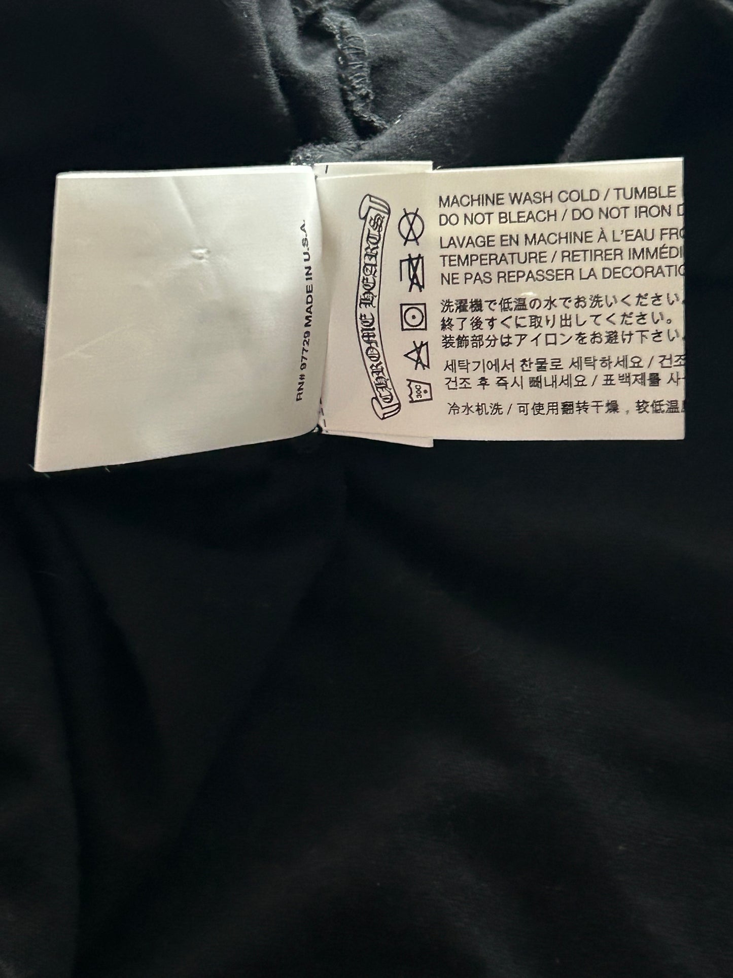 Chrome Hearts Black & White Horseshoe Logo Longsleeve T-Shirt
