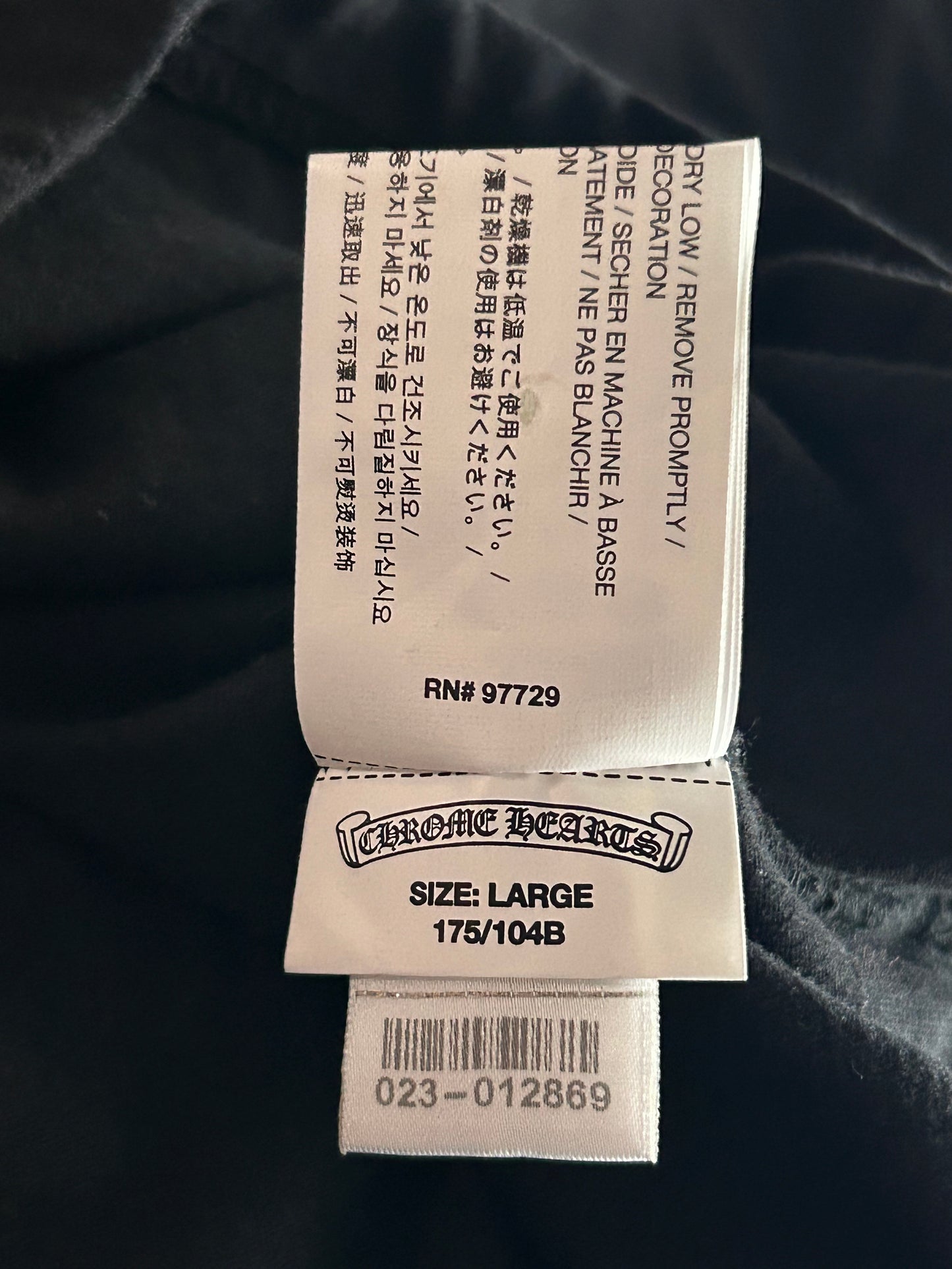 Chrome Hearts Black & White Horseshoe Logo Longsleeve T-Shirt