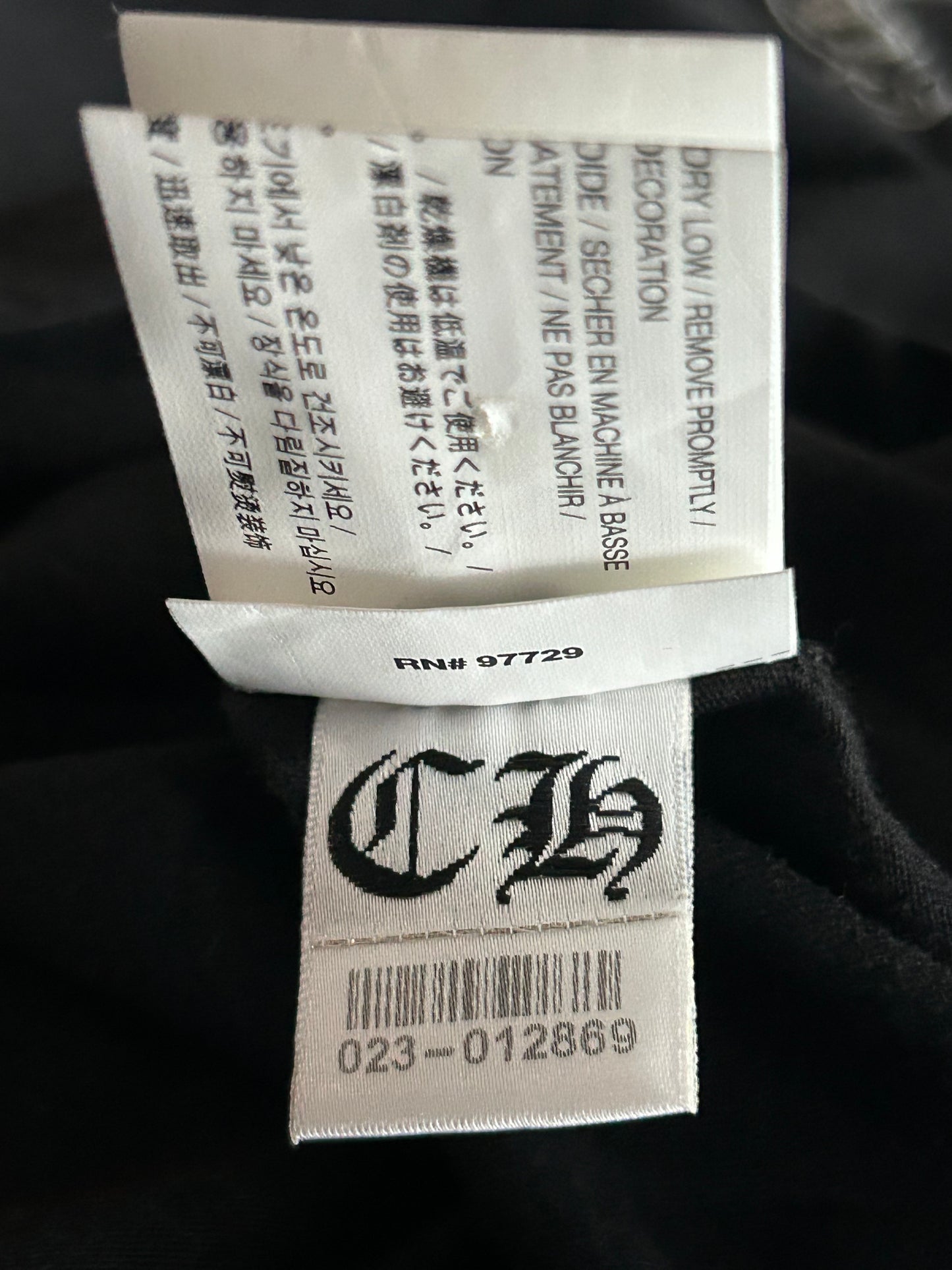 Chrome Hearts Black & White Horseshoe Logo Longsleeve T-Shirt