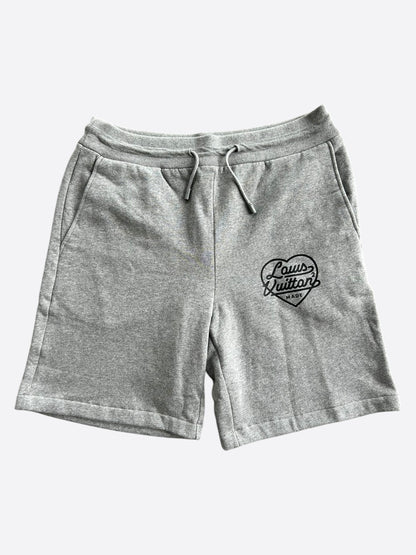 Louis Vuitton Nigo Grey Heart Logo Shorts