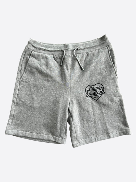 Louis Vuitton Nigo Grey Heart Logo Shorts