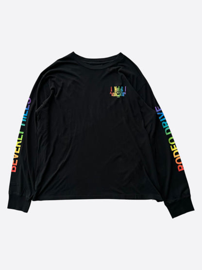 Amiri Black Rainbow Beverly Hills Longsleeve T-Shirt