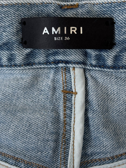 Amiri Light Vintage Paint Splatter Bermuda Shorts