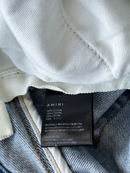 Amiri Light Vintage Paint Splatter Bermuda Shorts