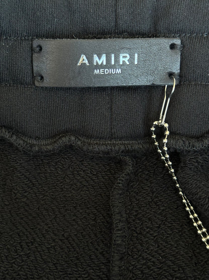 Amiri Black & White Cherub Logo Crystal Sweatpants