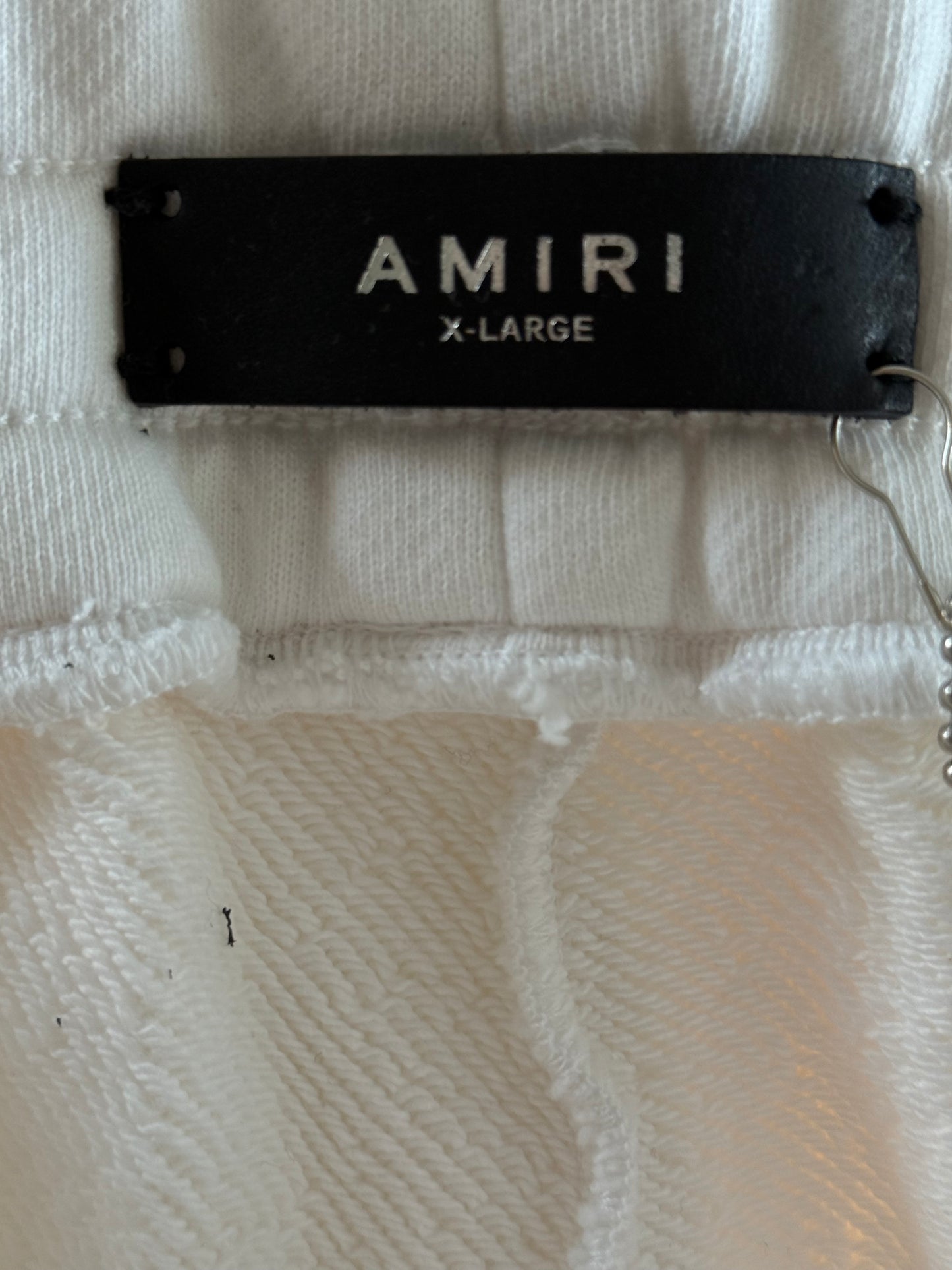 Amiri White & Red Paisley Star Logo Sweatpants