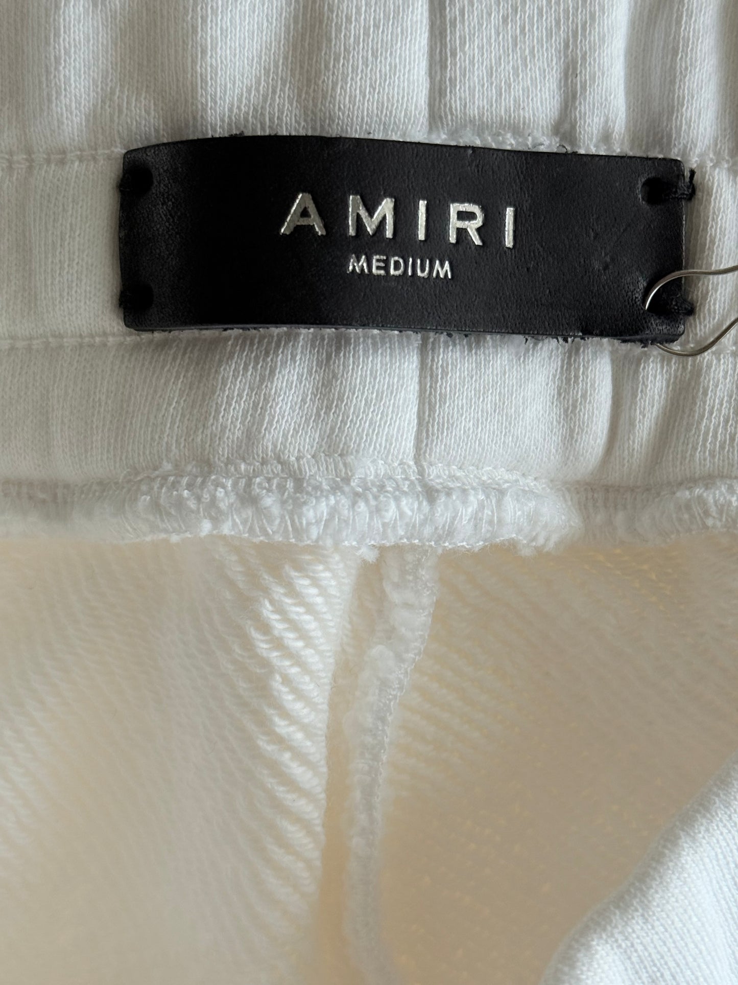 Amiri White & Red Paisley Applique Logo Sweatpants