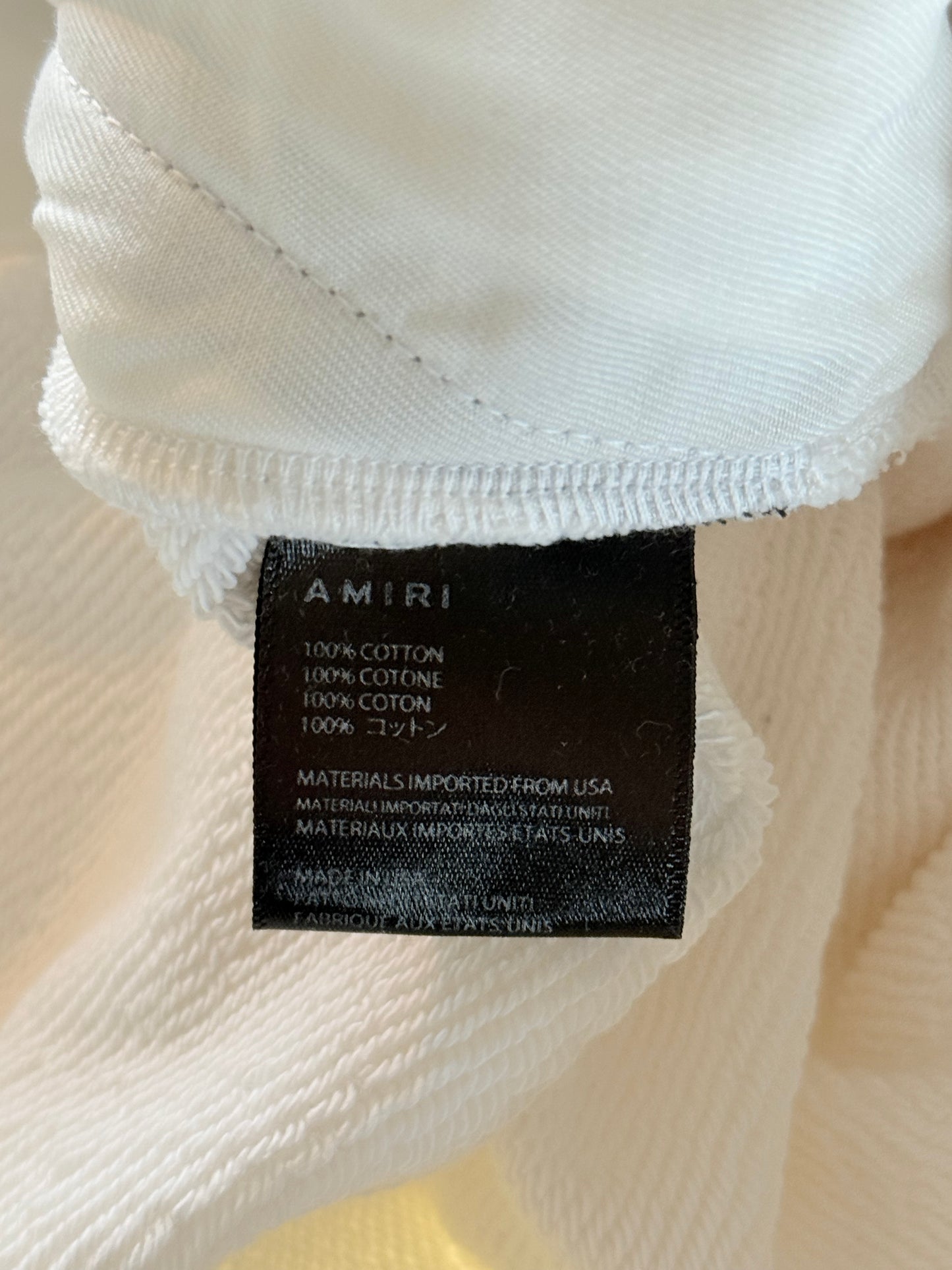 Amiri White & Red Paisley Applique Logo Sweatpants