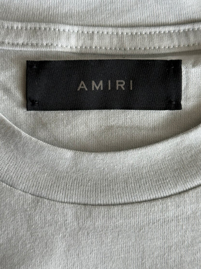 Amiri Grey Dawn Baroque Logo T-Shirt