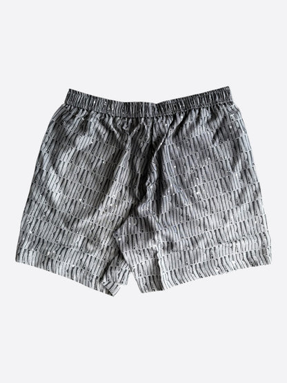 Amiri Grey & White Gradient Logo Shorts