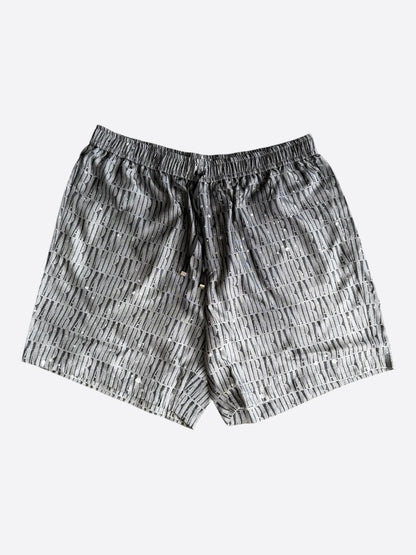Amiri Grey & White Gradient Logo Shorts