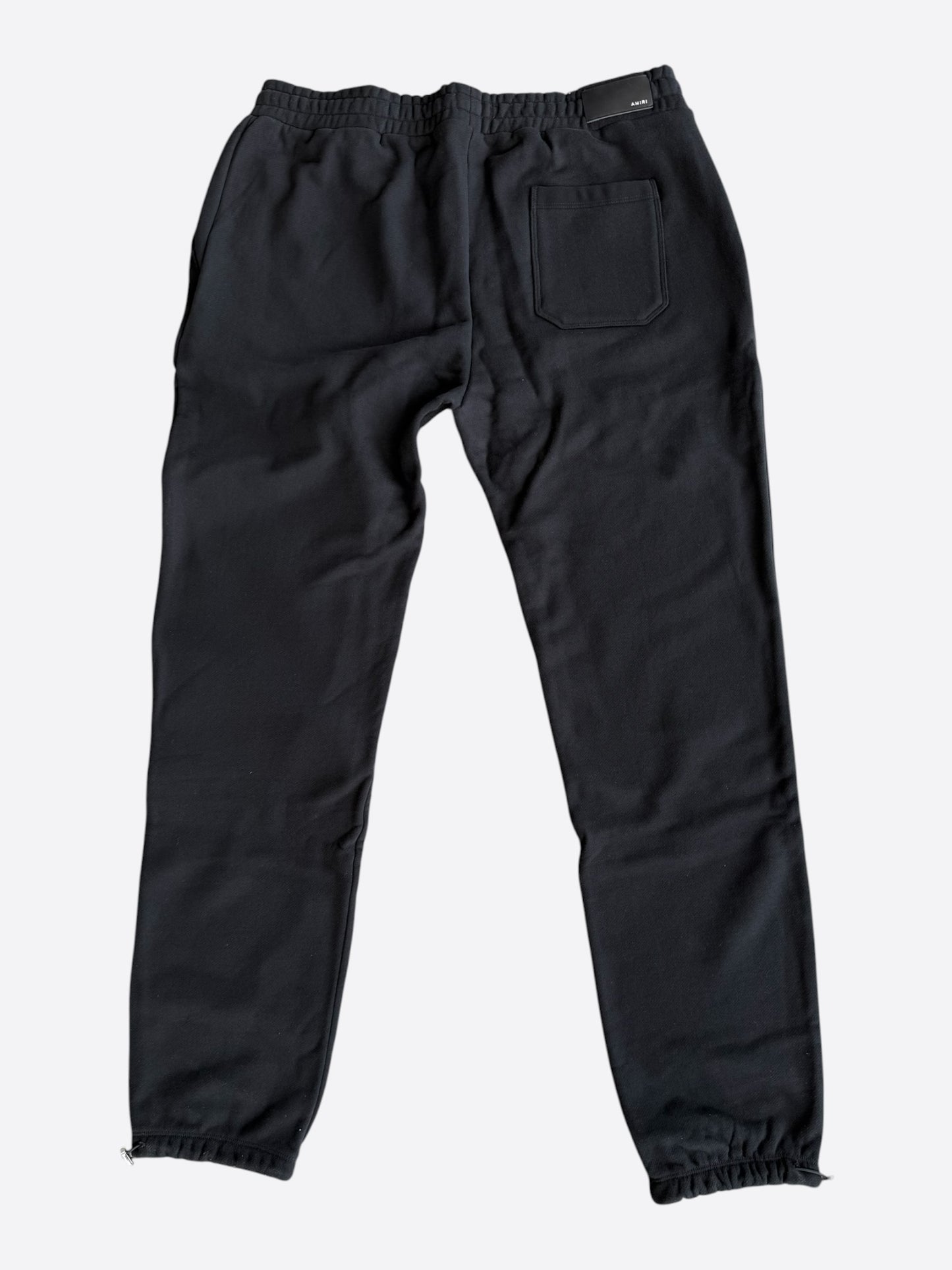 Amiri Black & Lime MA Logo Sweatpants