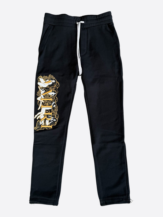 Amiri Black & Gold Naked Girl Graphic Sweatpants